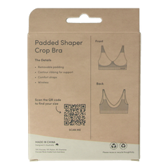 Boody Padded shaper crop bh blush S 1 Stuks