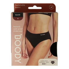 Boody Menstruatieondergoed bikinislip zwart norm/hevig S 1 Stuks