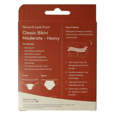 Boody Menstruatieondergoed bikinislip zwart norm/hevig S 1 Stuks