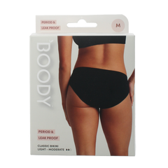 Boody Menstruatieondergoed bikinislip zwart licht M 1 Stuks