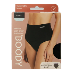 Boody Menstruatieondergoed tailleslip zwart normaal L 1 Stuks
