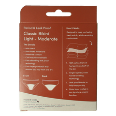 Boody Menstruatieondergoed bikinislip zwart licht/norm S 1 Stuks