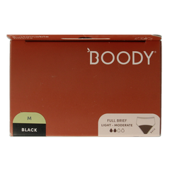 Boody Menstruatieondergoed tailleslip zwart licht/norm M 1 Stuks