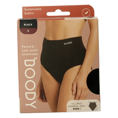 Boody Menstruatieondergoed bikinislip zwart lich/norm S 1 Stuks