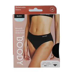 Boody Menstruatieondergoed bikinislip zwart lich/norm L 1 Stuks