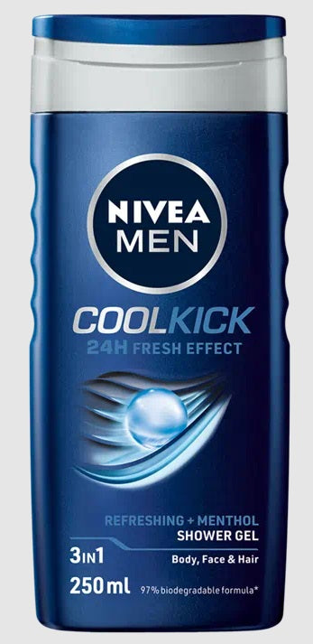 Nivea Men cool kick douchegel 250.00 Milliliter