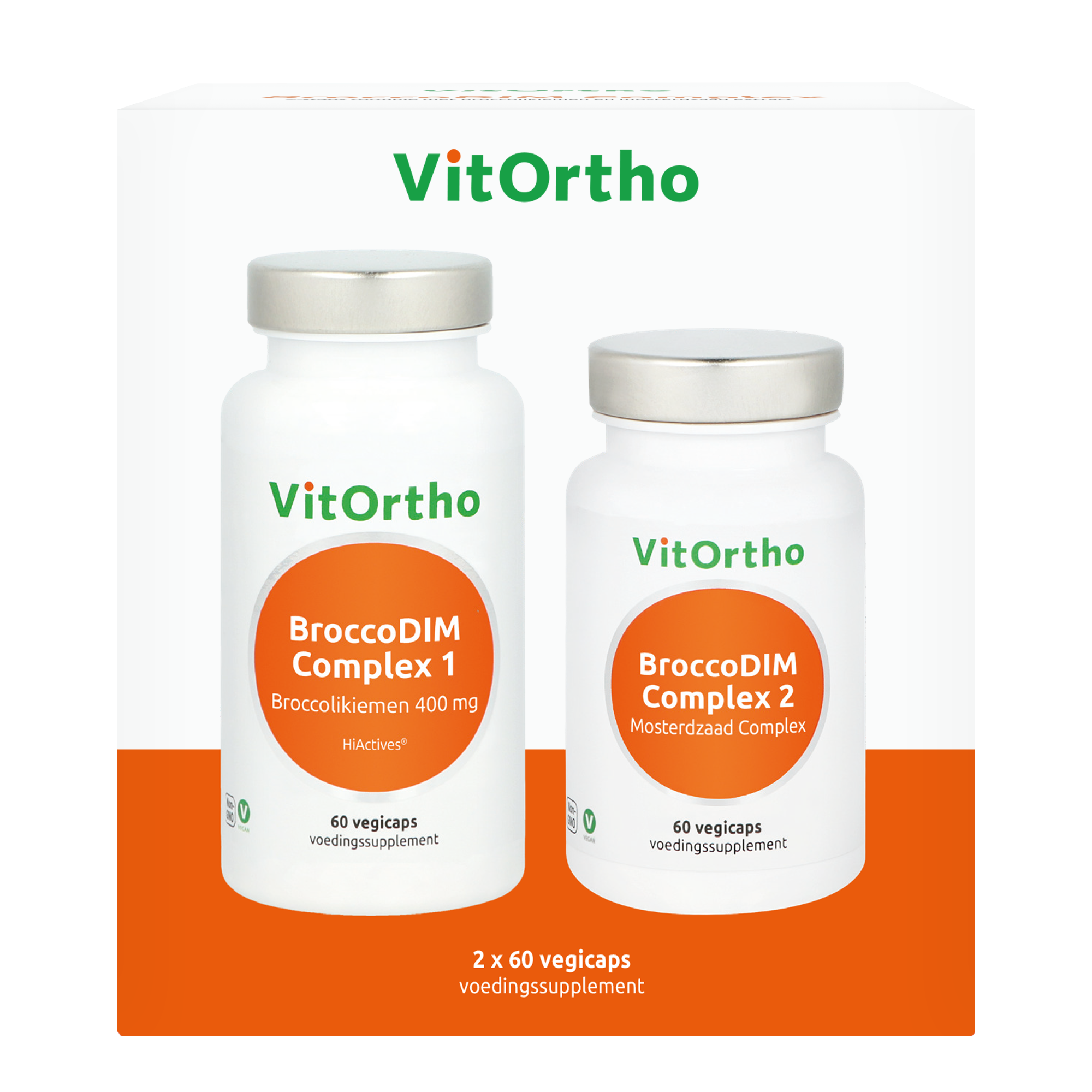 VitOrtho Broccodim complex 2 x 60 120.00 Vegetarische capsules