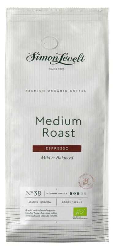 Simon Levelt Cafe N38 espresso medium dark roast bio 500.00 Gram