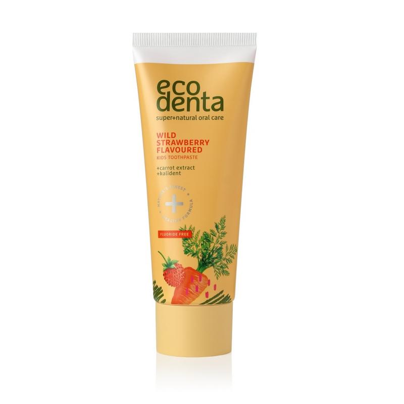Ecodenta Tandpasta kids wilde aardbei 75.00 Milliliter