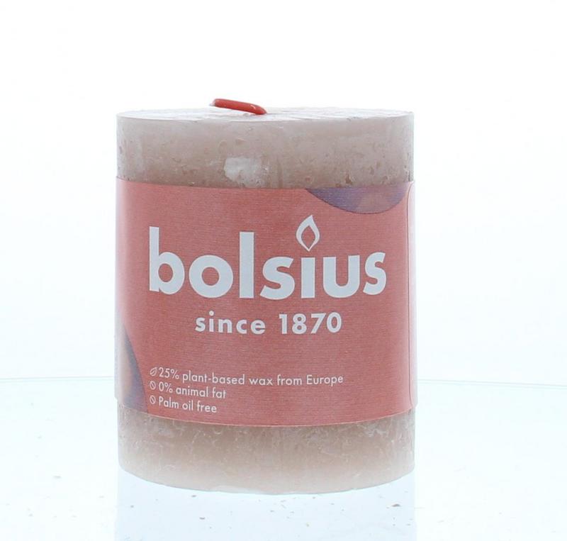 Bolsius Rustiekkaars shine 80/68 misty pink 1 Stuks
