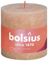 Bolsius Rustiekkaars shine 100/100 misty pink 1 Stuks