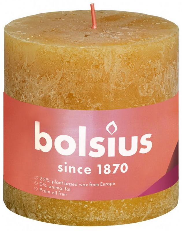 Bolsius Rustiekkaars shine 100/100 honeycomb yellow 1 Stuks