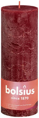 Bolsius Rustiekkaars shine 190/68 velvet red 1 Stuks