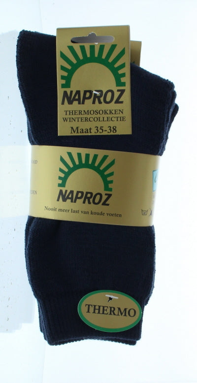 Naproz Thermo sokken blauw maat 35-38 3.00 Paar