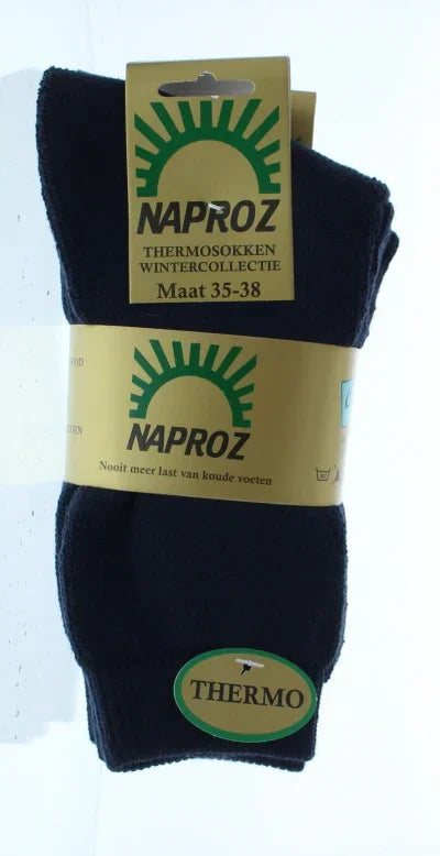 Naproz Thermo sokken blauw maat 35-38 3 Paar