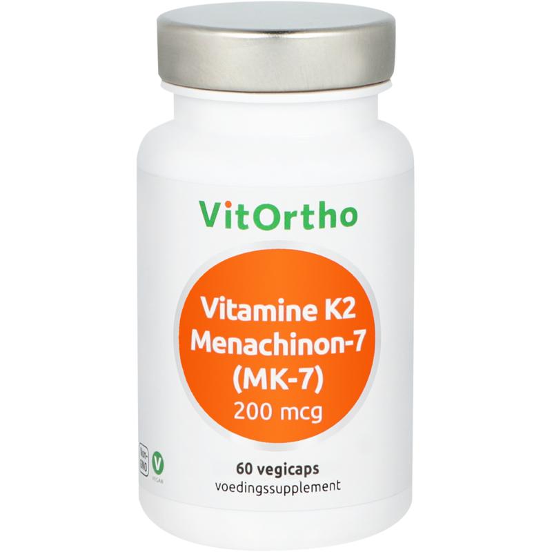 VitOrtho Vitamine K2 menachinon 7 200mcg 60 Vegetarische capsules