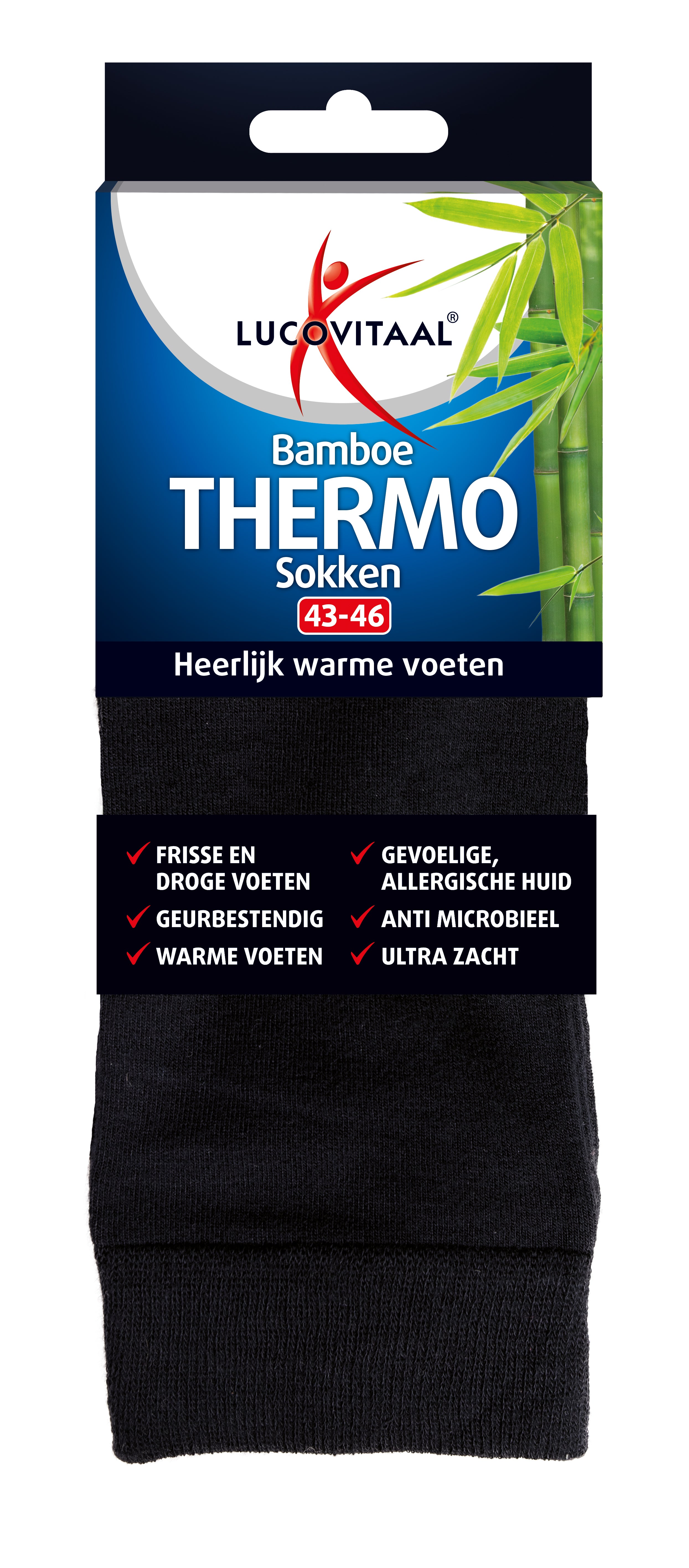 Lucovitaal Bamboe thermosok maat 43-46 1.00 Paar
