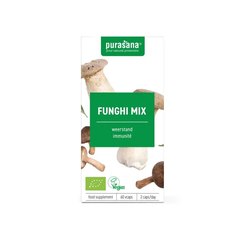 Purasana Funghi mix vegan bio 60 Vegetarische capsules