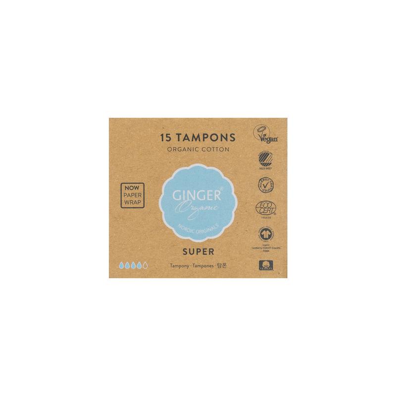 Ginger Organic Tampon super 15.00 Stuks