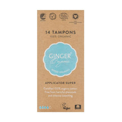 Ginger Organic Tampon super met applicator 12 Stuks