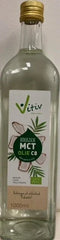 Vitiv MCT olie C8 coconut pure 99% caprylic acid bio 1.00 Liter