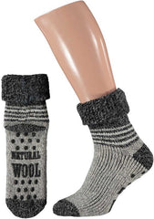 Apollo Slofsok grijs motief 39-42 1 Paar