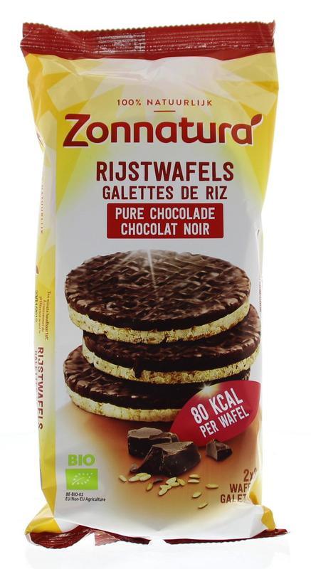 Zonnatura Rijstwafels choco puur bio 100 Gram