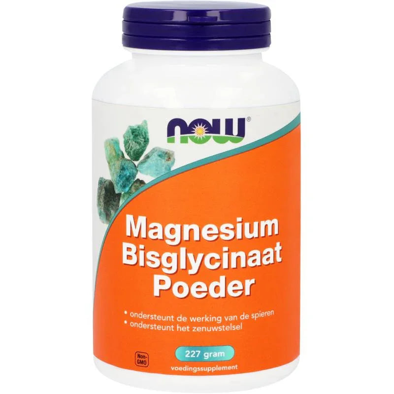 NOW Magnesium bisglycinaat poeder 227 Gram