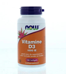 NOW Vitamine D3 1000IE 180 Softgels