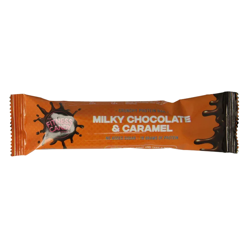 The fitness candy company Milky chocolate & caramel 55 Gram