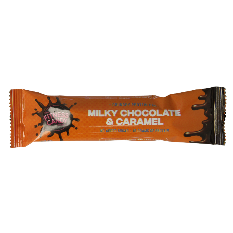 The fitness candy company Milky chocolate & caramel 55 Gram