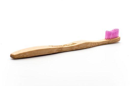 The Humble Co Tandenborstel bamboe adult roze brush soft 1 Stuks