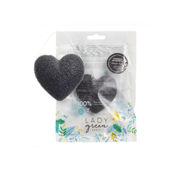 Lady Green Konjac gezichtsspons charcoal 1 Stuks