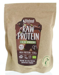 Lifefood Protein poeder cacao spirulina raw bio 450 Gram