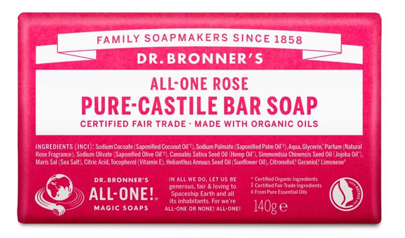 Dr Bronners Barsoap rose 140 Gram