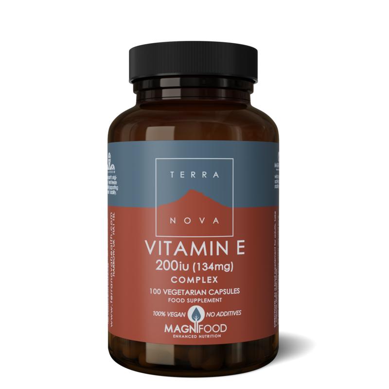 Terranova Vitamine E 200IU complex 100 Vegetarische capsules