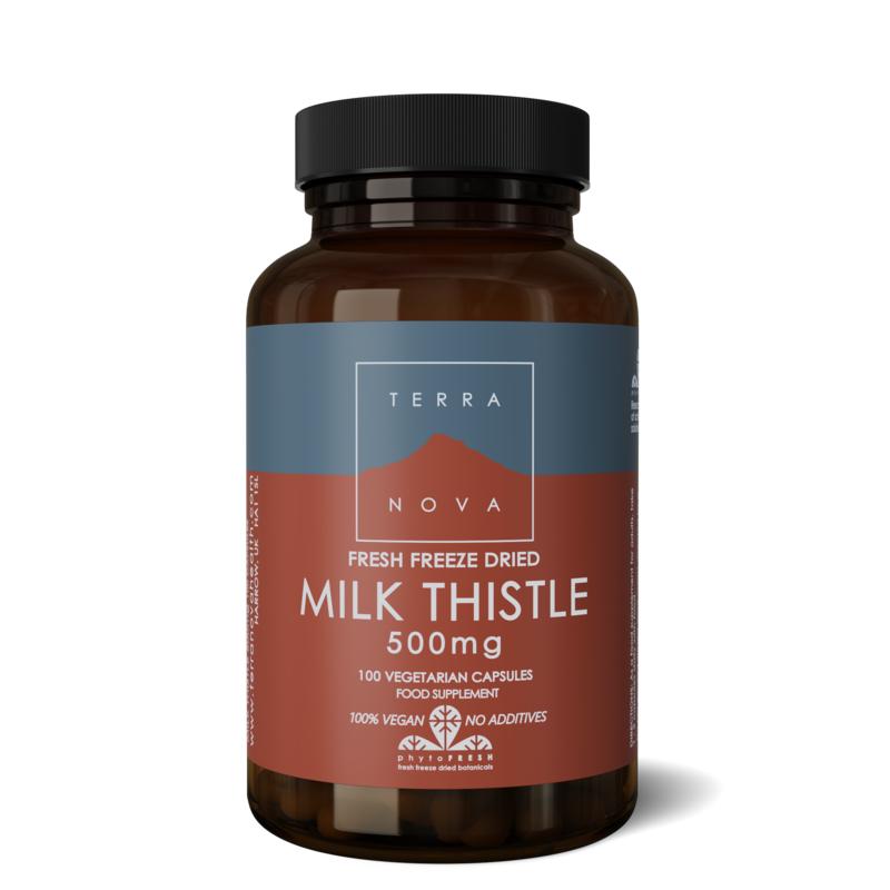 Terranova Milk thistle 500mg 100.00 Vegetarische capsules