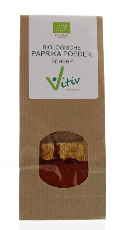 Vitiv Paprika poeder scherp bio 50 Gram