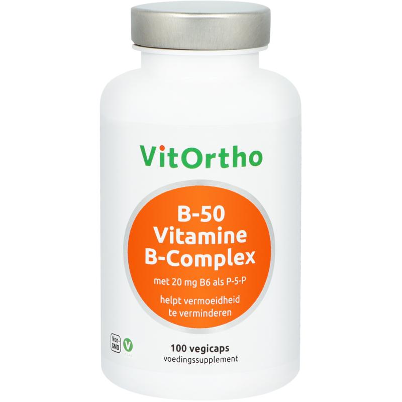 VitOrtho B-50 Vitamine B-complex 100 Vegetarische capsules