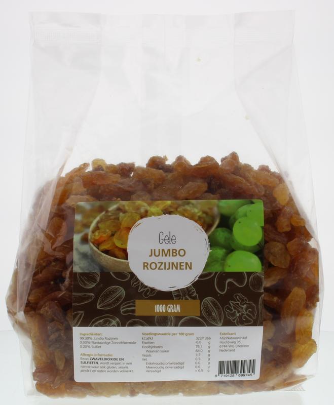 MijnNatuurwinkel Gele jumbo rozijnen 1.00 Kilogram