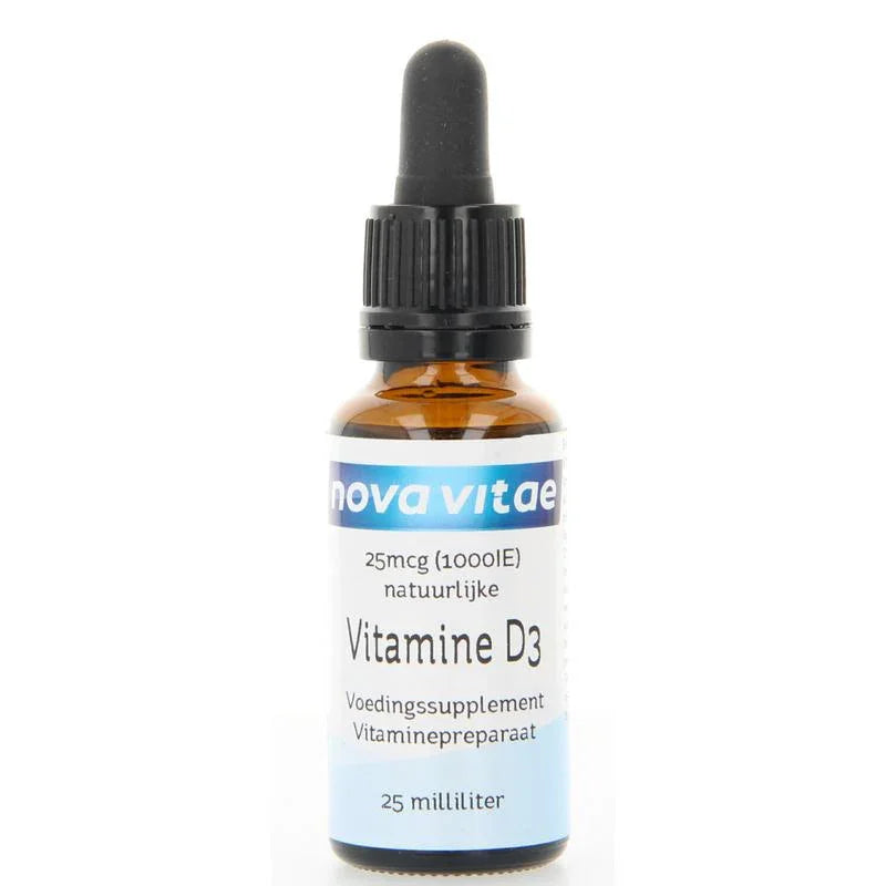 Nova Vitae Vitamine D3 1000IU druppel 25 Milliliter