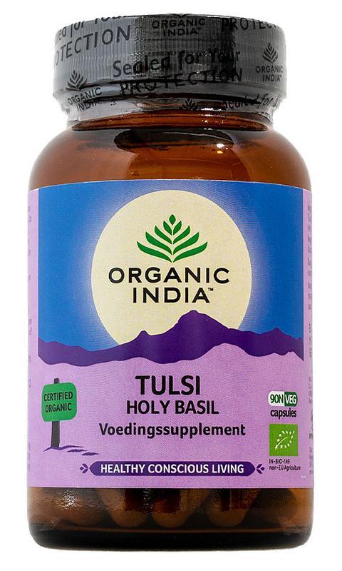 Organic India Tulsi - holy basil bio 90.00 Vegetarische capsules