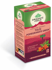 Organic India Tulsi pomegranate green thee bio 25.00 Zakjes