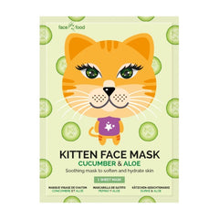 Montagne Kitten sheet face mask cucumber & aloe 1 Stuks
