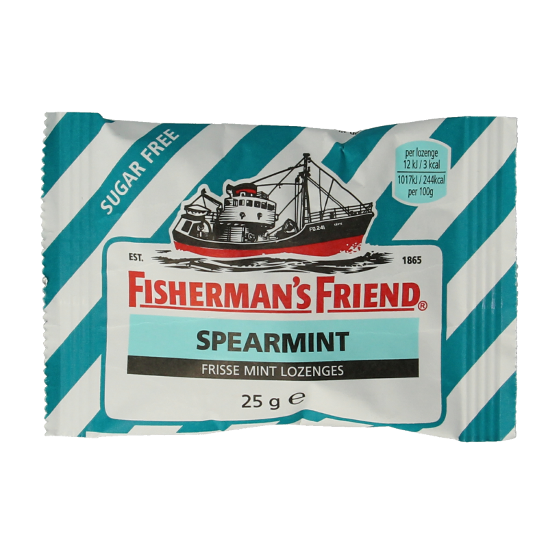 Fisherman's Friend Spearmint suikervrij 25 Gram