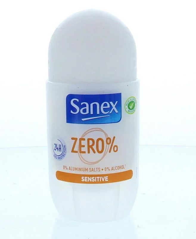 Sanex Deodorant roll-on zero% sensitive 50 Milliliter