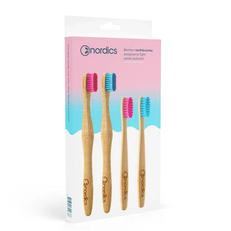 Nordics Tandenborstel gezin voordeelpak 4 Stuks