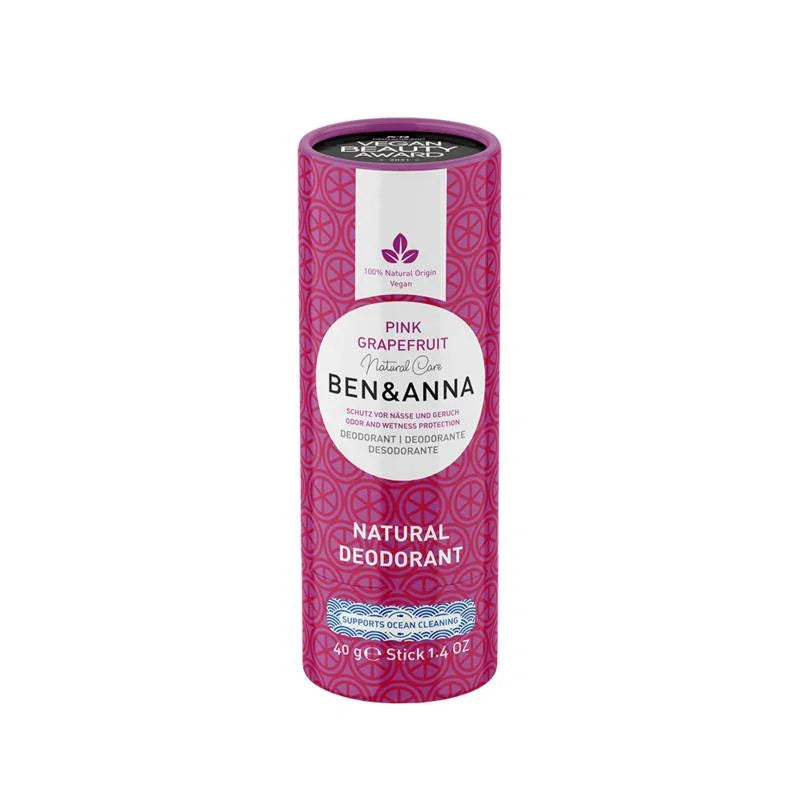 Ben & Anna Deodorant pink grapefruit papertube 40 Gram