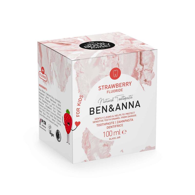 Ben & Anna Toothpaste strawberry with fluoride 100 Milliliter