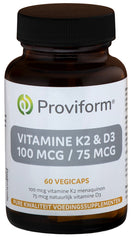 Proviform Vitamine K2 100mcg & D3 75mcg 60 Vegetarische capsules